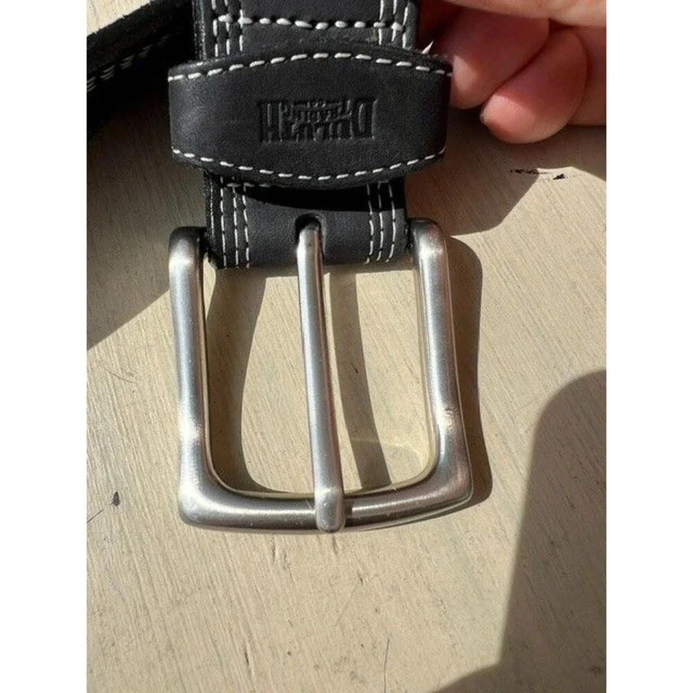 Duluth Trading Men's Black “Gets Better with Age” Leather Work Belt Sz 38 XCLT